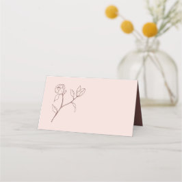 Bohemische Rose Blumenzwiebeltisch Platzkarte
