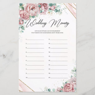 Bohemische Rose Eukalyptusgold Hochzeitserinnerung