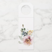 Bohemische Rose Hochzeitsweinetikett Flaschenhamme Flaschenanhänger (Rückseite)