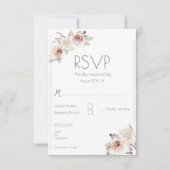 Bohemische Rose RSVP Karte (Vorderseite)