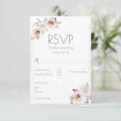 Bohemische Rose RSVP Karte (Stehend Vorderseite)