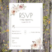 Bohemische Rose RSVP Karte