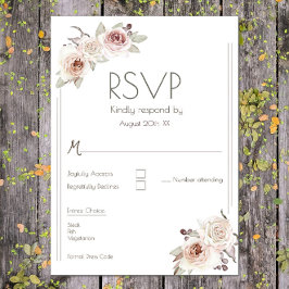 Bohemische Rose RSVP Karte