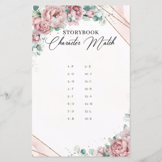 Bohemische Rose Storybook-Schriftart (Rückseite)