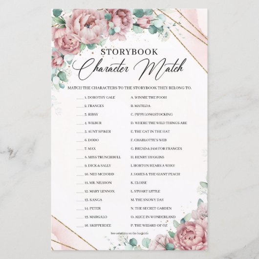 Bohemische Rose Storybook-Schriftart (Vorderseite)