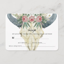 BOHEMISCHE ROSE WEDD RSVP KARTE