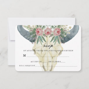BOHEMISCHE ROSE WEDD RSVP KARTE