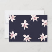 Bohemische RSVP-Karte für Navy Whimsical Weath RSVP Karte (Rückseite)