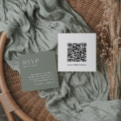BOHEMISCHE RSVP-Karte SAGE, QR-Code einfügen Begleitkarte