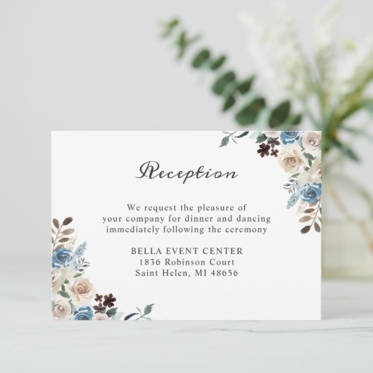 Bohemische rustikale Hochzeitsempfehlung Begleitkarte (Stehend Vorderseite)