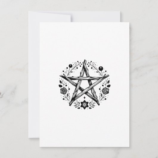 Bohemische Rustikale Naturlandschaft Pagan Wicca H Einladung (Rückseite)