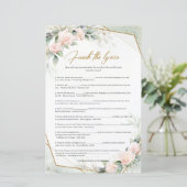 Bohemische rustikale Rose Eukalyptus Beenden der L (Stehend Vorderseite)