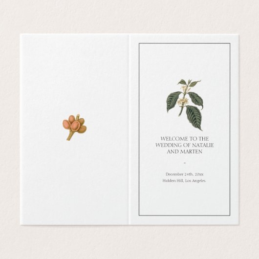 Bohemische rustikale Winter-Kaffeepause Einladung (Außenseite Aufgefaltet)