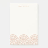 Bohemische Scallops Custom Post-It - Burnt Sienna Post-it Klebezettel (Vorderseite)