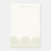 Bohemische Scallops nach dem Einsetzen - Moss Post-it Klebezettel (Vorderseite)