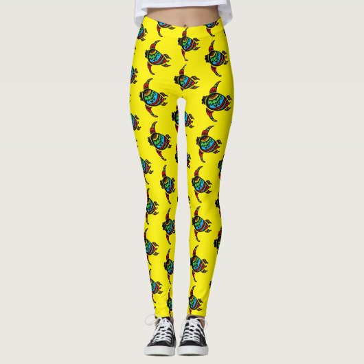 Bohemische Schildkröten-Leggings Leggings (Vorderseite)