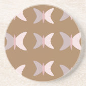 Bohemische Schmetterlinge Rosa Brauner Untersetzer (Vorne)