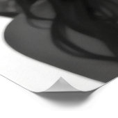 Bohemische Schwarz-Weiß-Frauen künstliche künstlic Poster (Ecke)