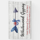 Bohemische Sinti und Roma Arrow Feather & Beads Ru Banner (Vertikal)