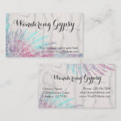 Bohemische Sinti und Roma Feathers auf rustikalem Visitenkarte (Vorne/Hinten)