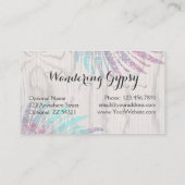 Bohemische Sinti und Roma Feathers auf rustikalem  Visitenkarte (Rückseite)