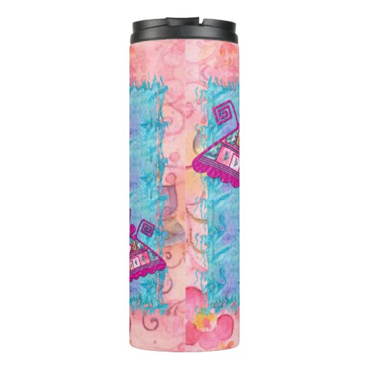 Bohemische Sinti und Roma Folk Art Thermosbecher (Rückseite)