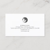 Bohemische Sonnenblumen Monogram Wedding Consultan Visitenkarte (Rückseite)