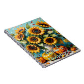 Bohemische Sonnenblumen, Sonnenblumen, Notizblock (Rechte Seite)