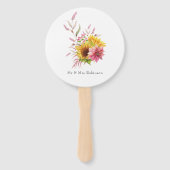 Bohemische Sonnenhochzeit und Hochzeit mit Burgund Fächer (Vorderseite)