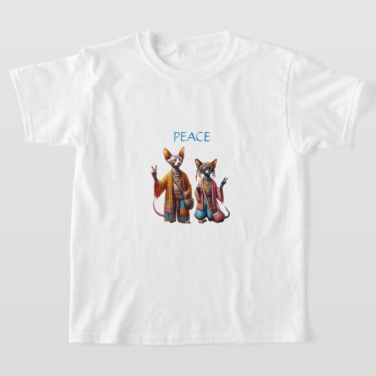 Bohemische Sphynx-Katzen T-Shirt (Ablage )