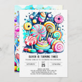 Bohemische Sprinklen Sweet Chocolate Geburtstag Einladung (Vorne/Hinten)