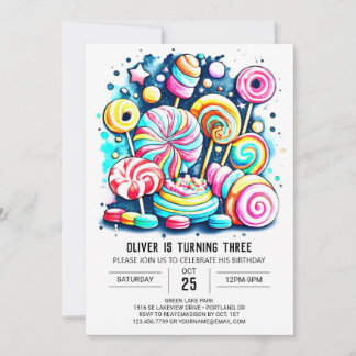 Bohemische Sprinklen Sweet Chocolate Geburtstag Einladung