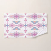Bohemische Stammespfeile, blau, rosa, peach Badhandtuch Set (Handtuch)