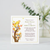 Bohemische Stilbäume Modernes Brautparty Einladung (Stehend Vorderseite)