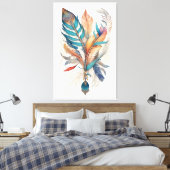 Bohemische Stilfedern Leinwanddruck (Insitu (Schlafzimmer))