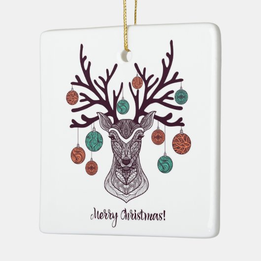 Bohemische Stilschmuck mit Ornamenten Keramikornament (Links)