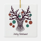 Bohemische Stilschmuck mit Ornamenten Keramikornament (Rückseite)