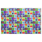 Bohemische Stoffe Modern Boho Herz Grün Rot Blau (Fat Quarter (45,7 x 55,9 cm))