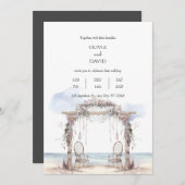 Bohemische Strandfeier Empfang Arch Wedding Einladung (Vorne/Hinten)