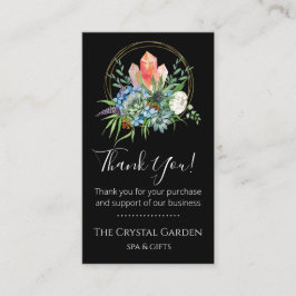 Bohemische sukkulente Blume Bouquet Vielen Dank Visitenkarte