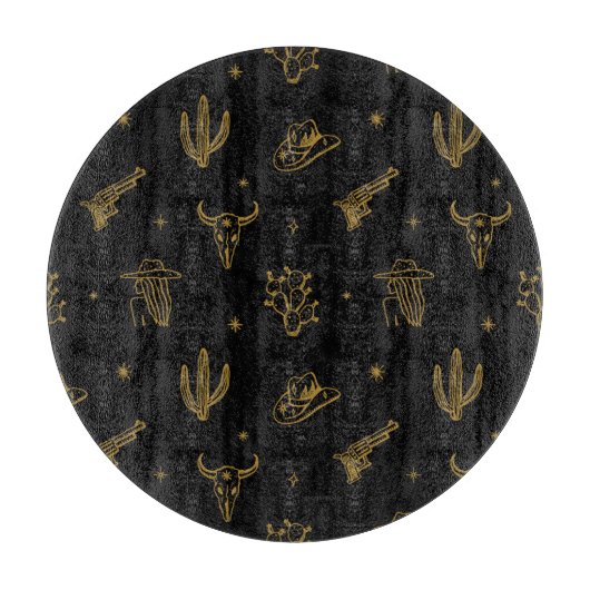 Bohemische Symbole: Western Vintag Magie Schneidebrett (Vorderseite)