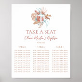 Bohemische Taufe Boho Christening Seating Chart 2 Poster (Vorne)