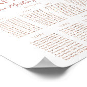 Bohemische Taufe Boho Christening Seating Chart 3 Poster (Ecke)