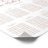 Bohemische Taufe Boho Christening Seating Chart Poster (Ecke)