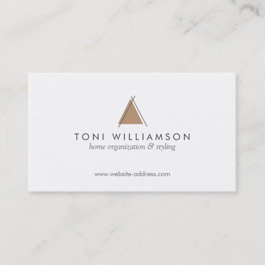 Bohemische TeePee Triangle Arts and Crafts Visitenkarte (Vorderseite)