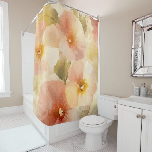 Bohemische Terracotta Blumendusche Vorhang (Beispiel)