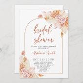 Bohemische Terracotta Bridal Dusche Einladung (Vorne/Hinten)