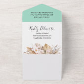 Bohemische Terracotta-Hochzeit All In One Einladung (Außenbereich)