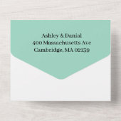 Bohemische Terracotta-Hochzeit All In One Einladung (Rückseite)