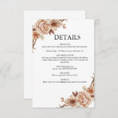 Bohemische Terracotta-Hochzeit Begleitkarte (Vorne/Hinten)